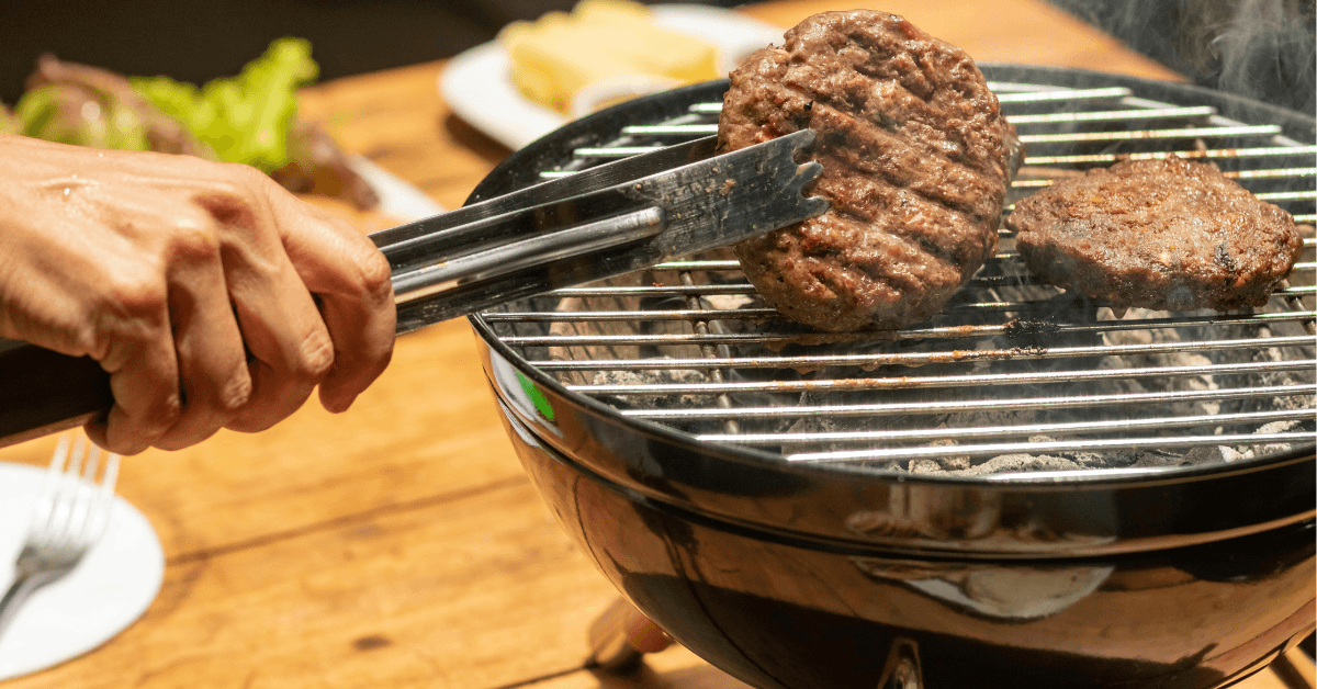 bbq cooking food before cleaning with eco friendly products from the green co