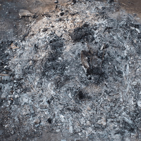 pile of ash