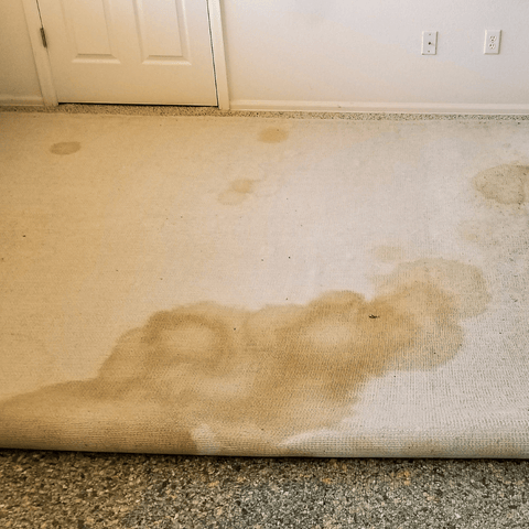 large pet stains on rug