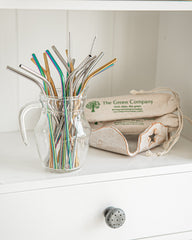 Reusable Drinking Straws & Free Carry Bag + Cleaning Brush - The Green Company